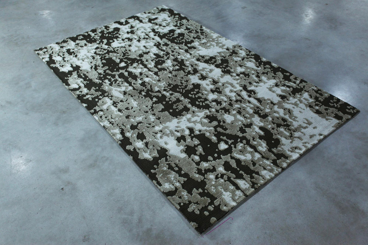 Zea Dark Grey Light Grey Beige Full Size carpet sample