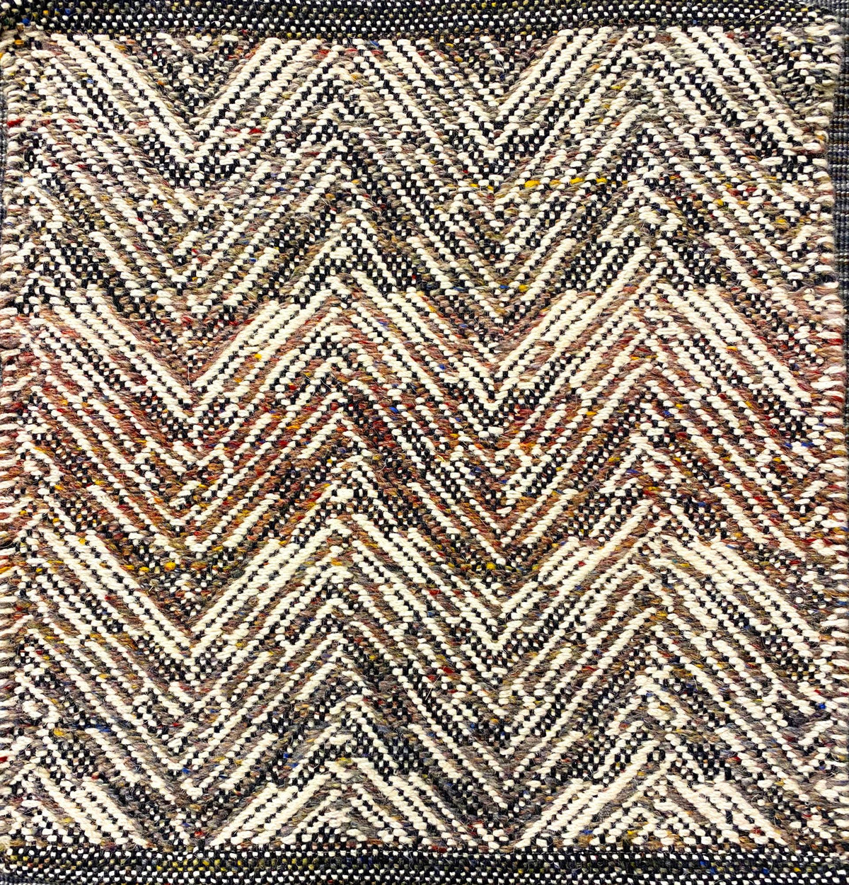Abstract Herringbone Rust carpet sample
