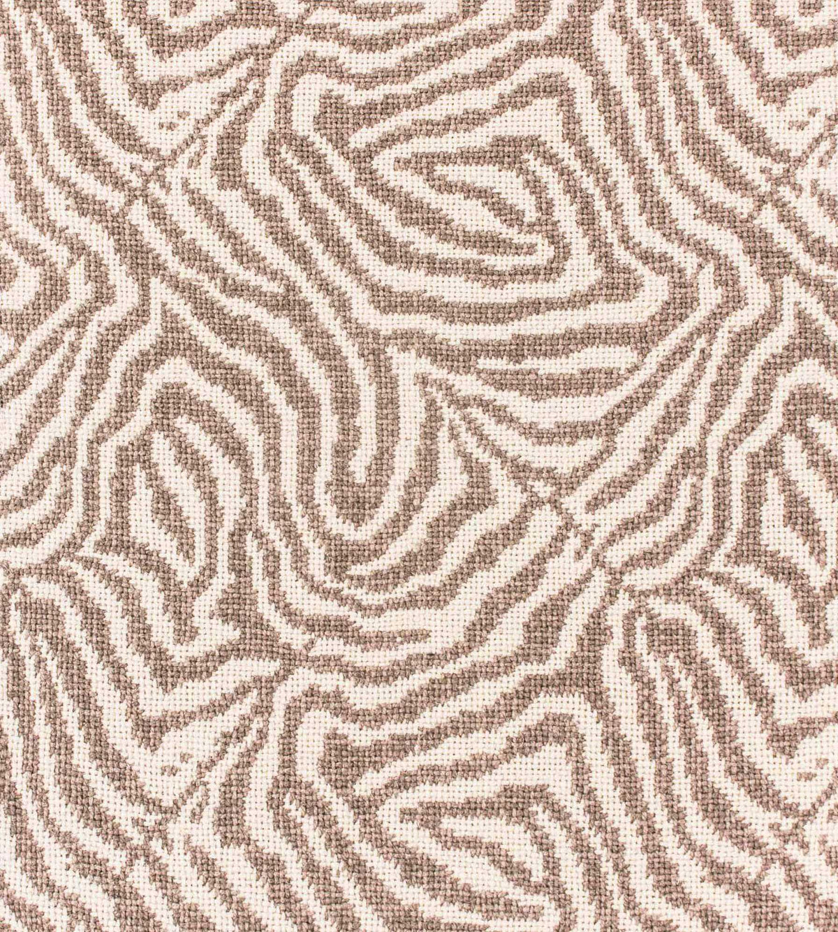 Small Zebra Taupe Mushroom carpet sample