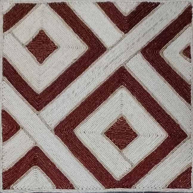 Marivelle Red / Gray carpet sample