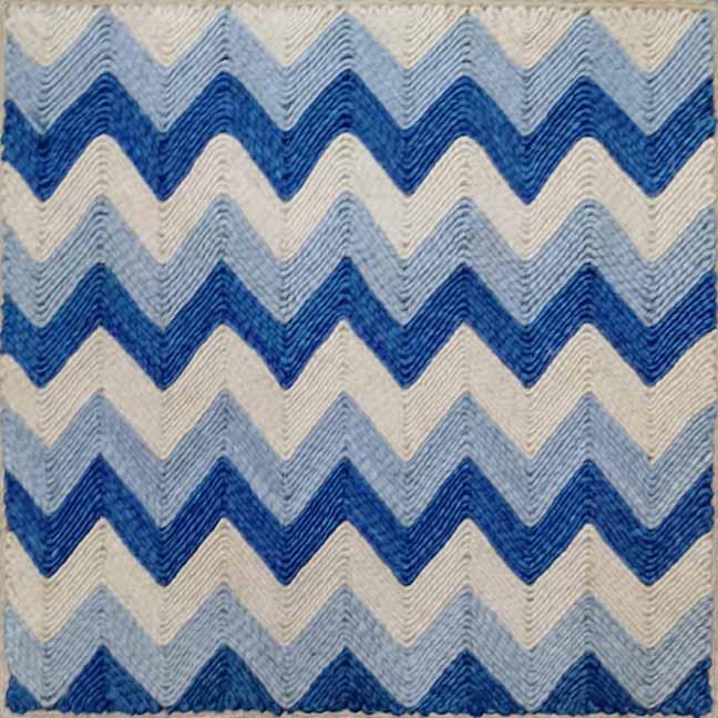 Evenfall Blue / Ivory carpet sample