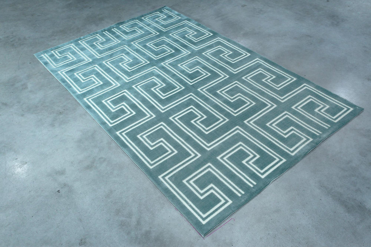 Maze Turquoise Full Size carpet sample