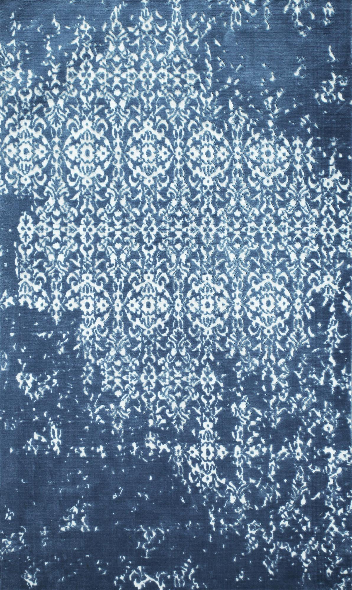 Tulum Blue Ivory carpet sample