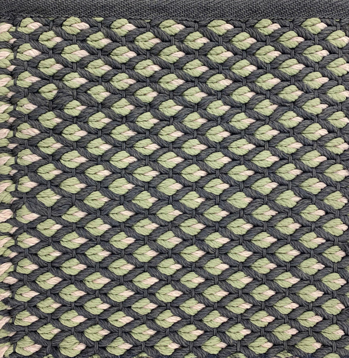 Farenza Steel Grey Pale Green Ivory Cream carpet sample