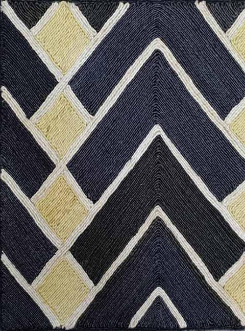 Clarendon Gold / Blue carpet sample