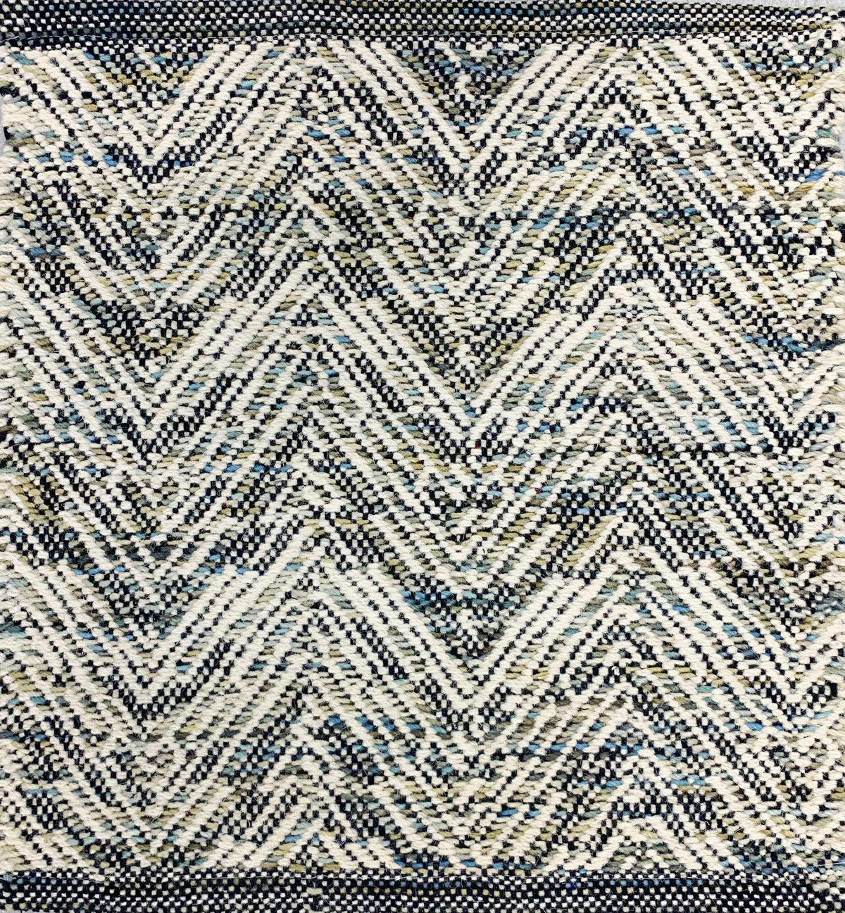 Abstract Herringbone Charcoal carpet sample