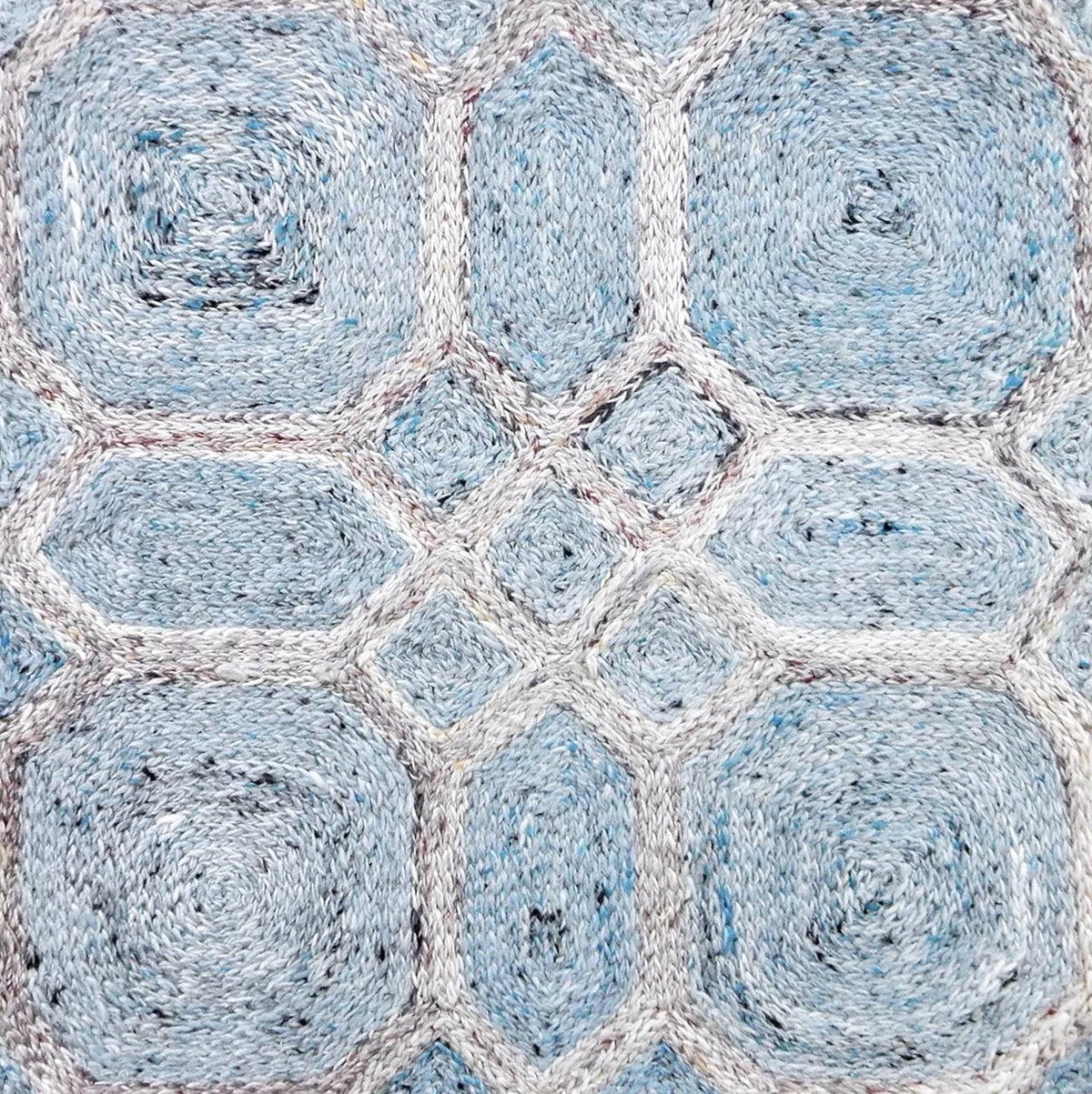 Coralisa Teal, Blue, Ivory carpet sample