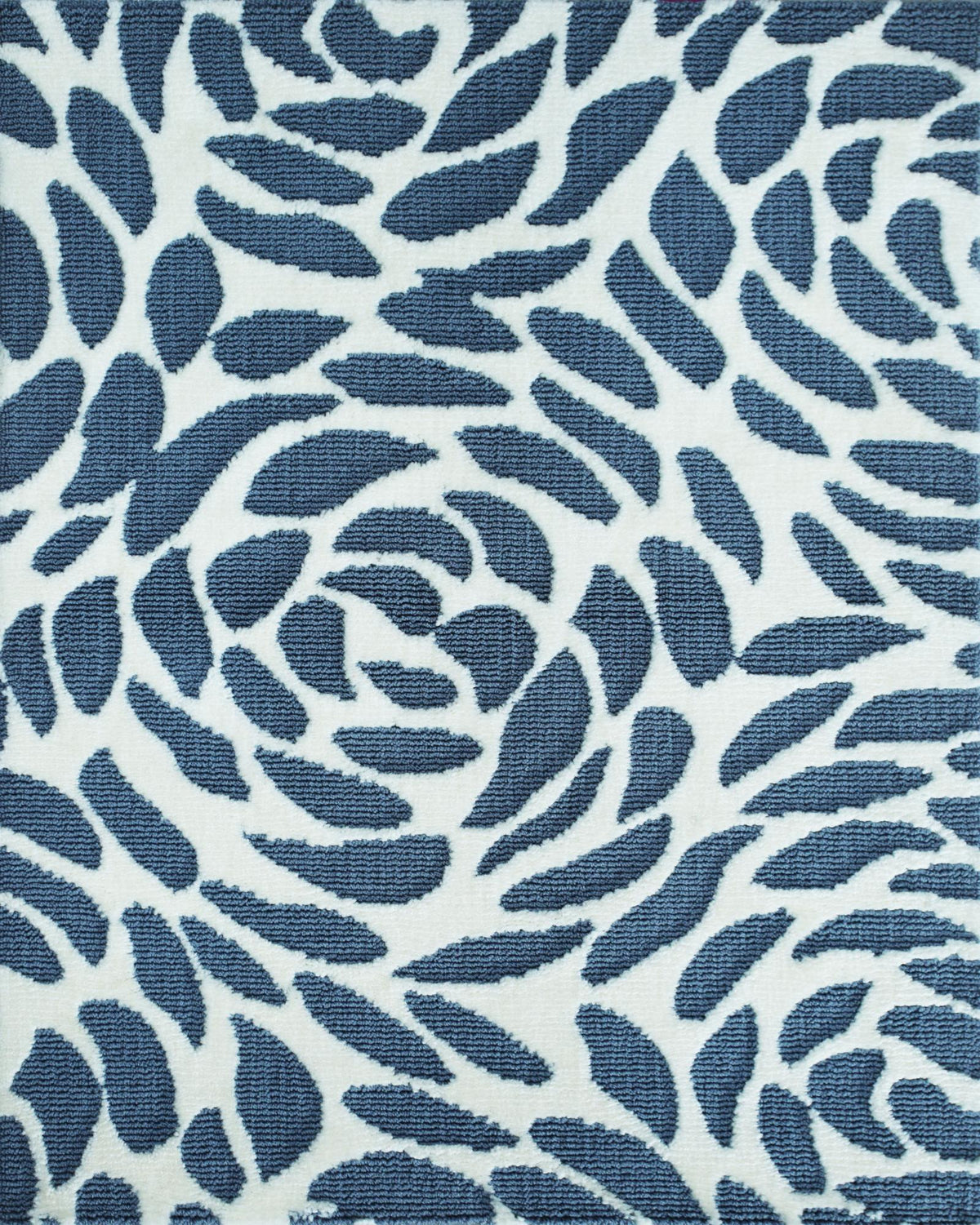 Petals Blue White carpet sample