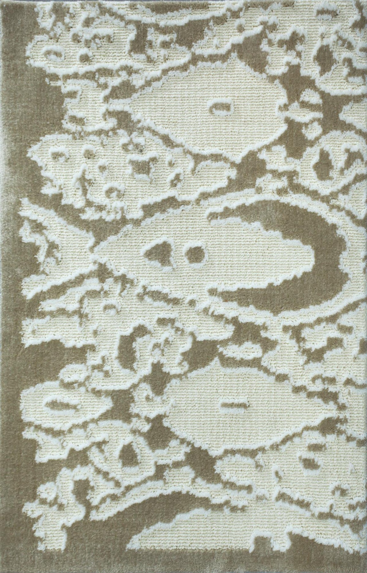 Fanfare Camel Beige White carpet sample