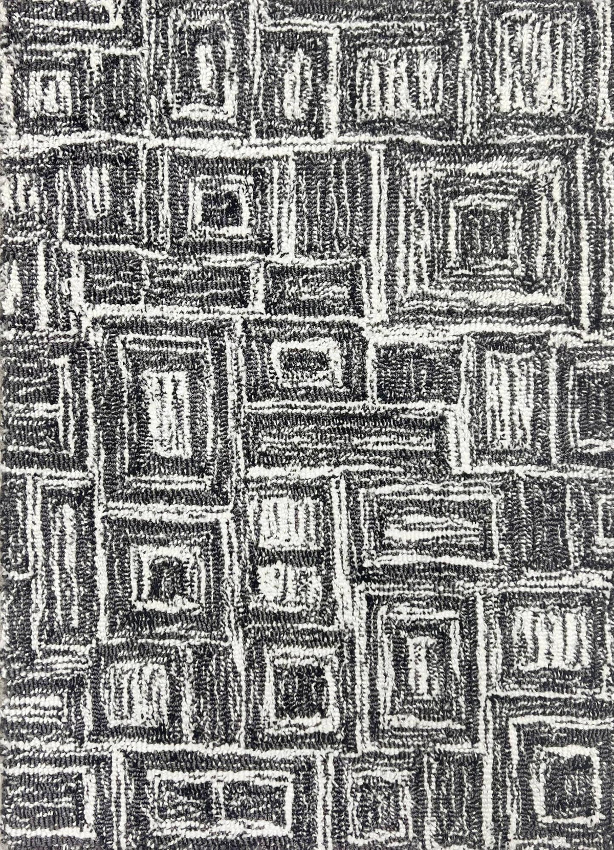 Boxes Charcoal carpet sample