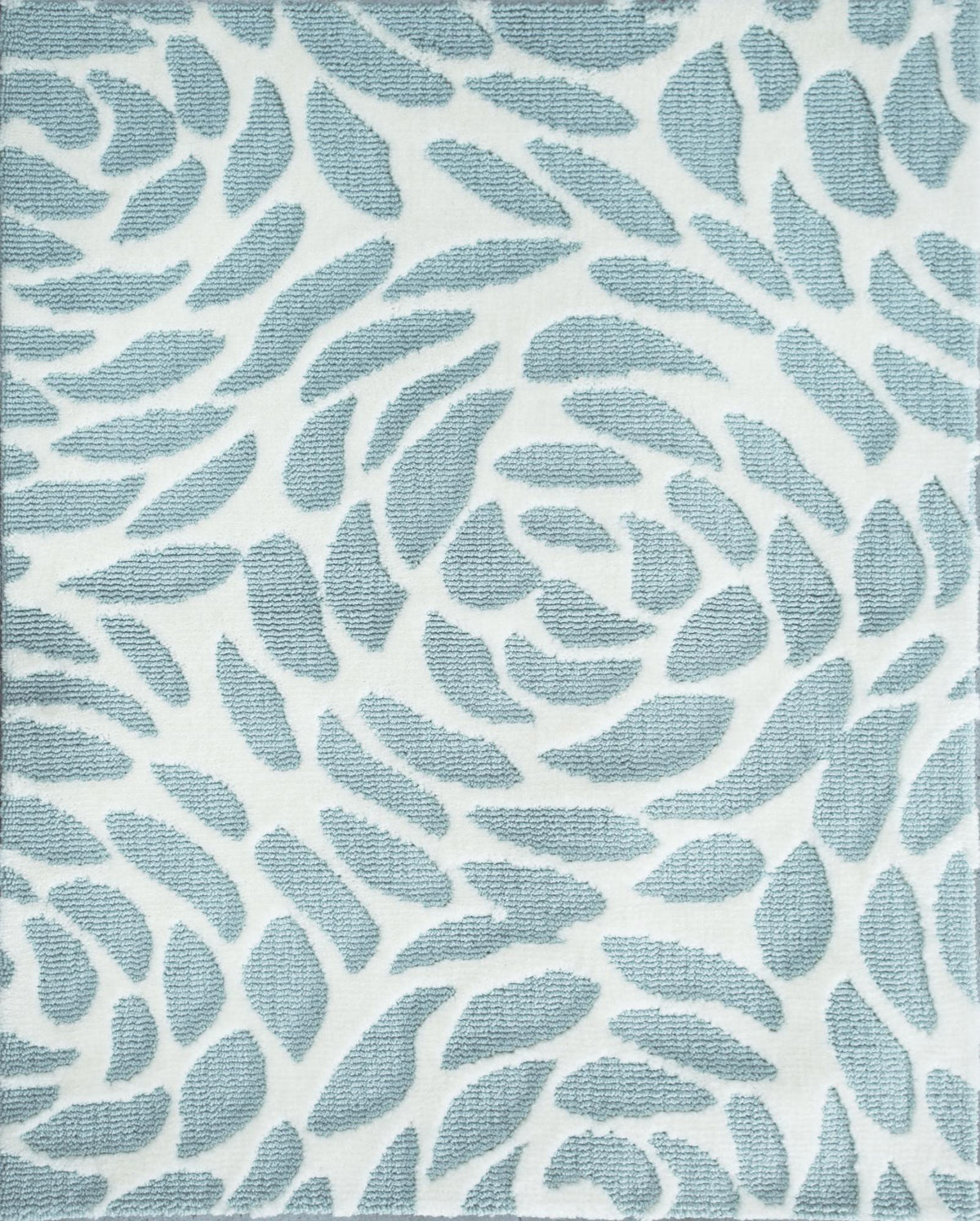 Petals Light Blue White carpet sample