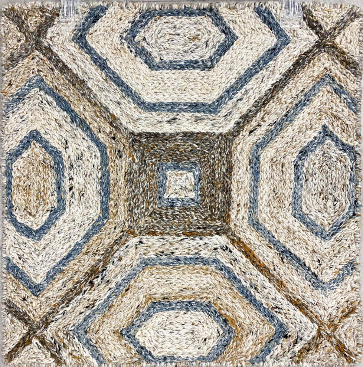 Belisse Orange, Brown, Blue carpet sample