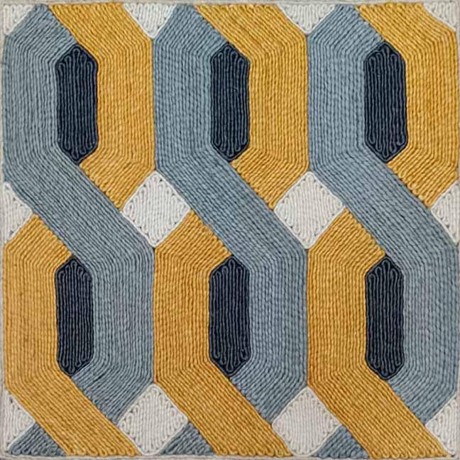 Quenara Rust / Blue carpet sample