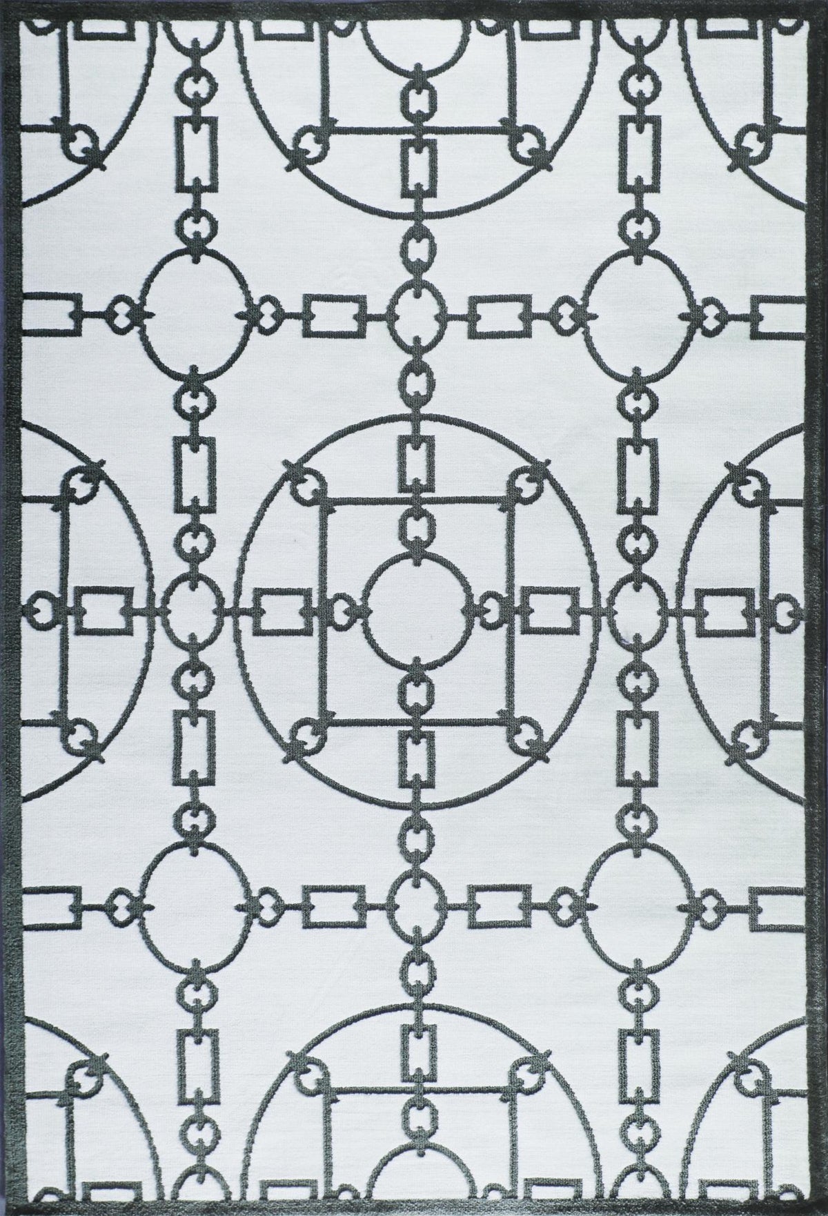 Chains Grey White carpet sample