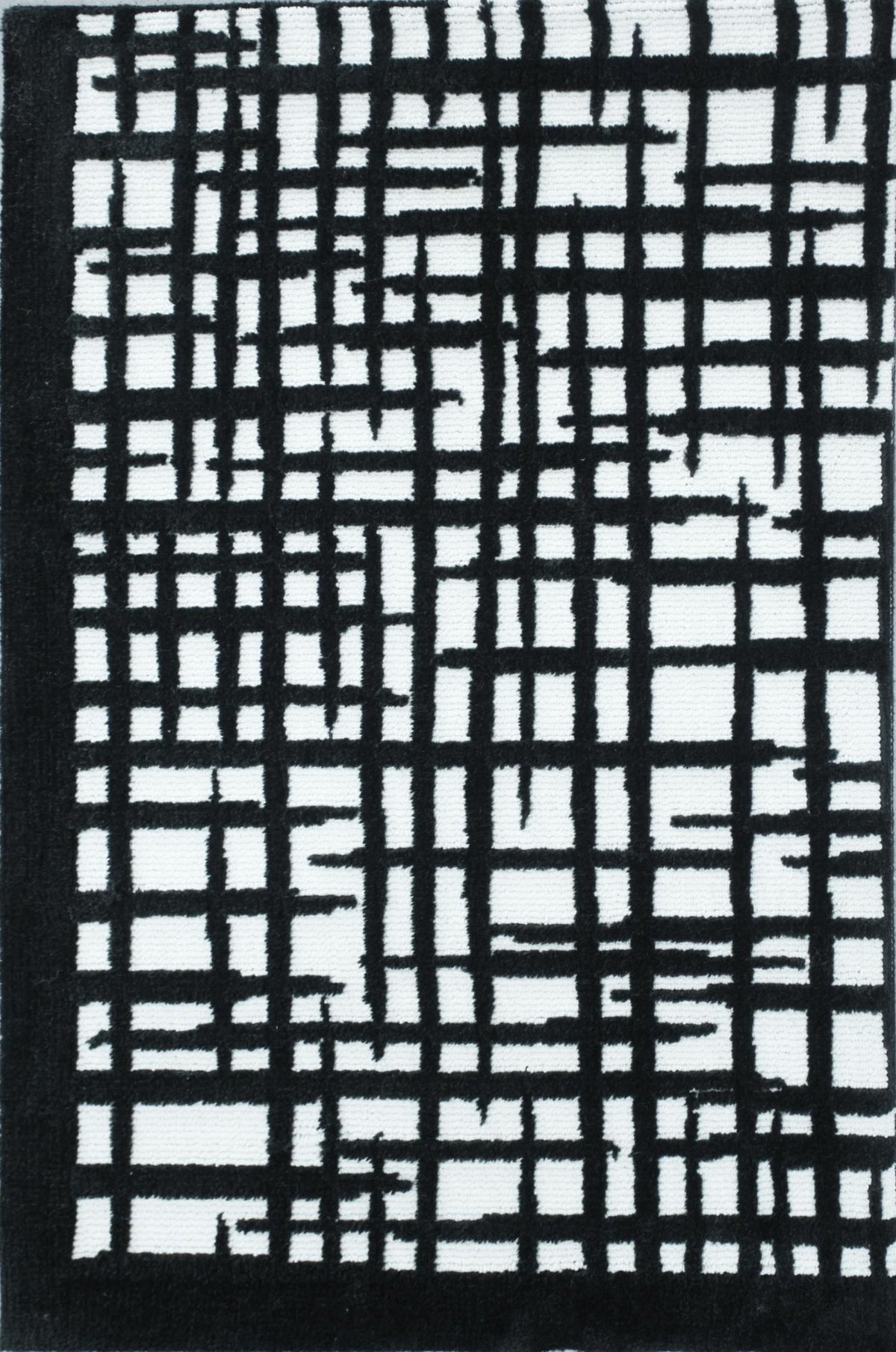 Cris Cross Black White carpet sample