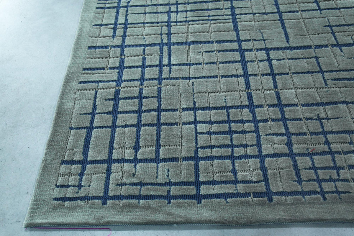 Cris Cross Ocean Grey Full Size carpet sample