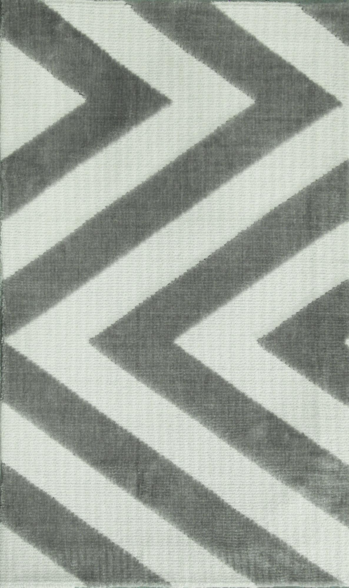 Zig Zag Grey Cream carpet sample
