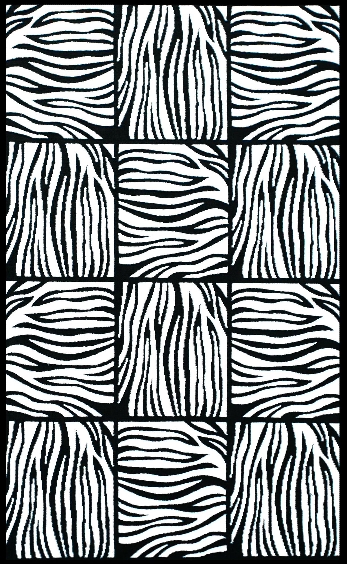 Haywire Black White carpet sample