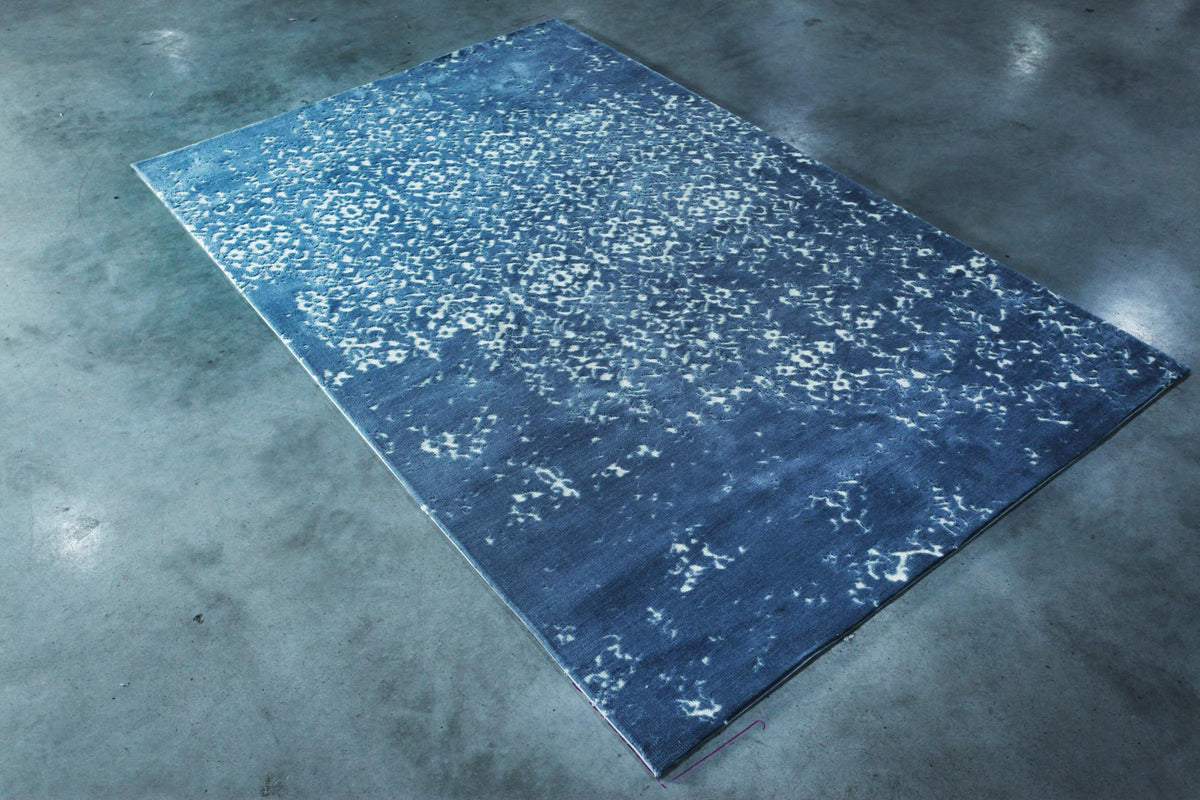 Tulum Blue Ivory Full Size carpet sample