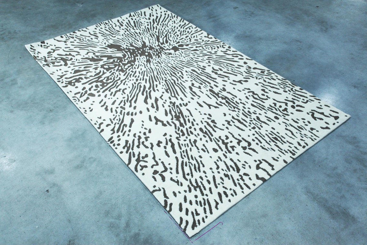 Splatter Grey White Full Size carpet sample