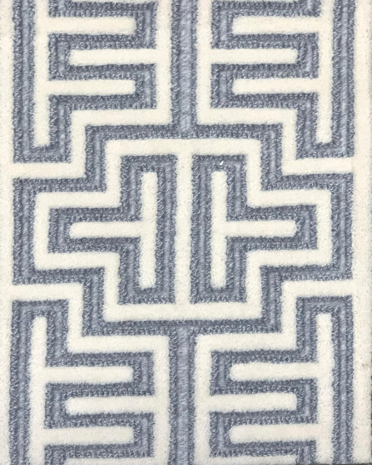 Cymbols Blue Grey carpet sample