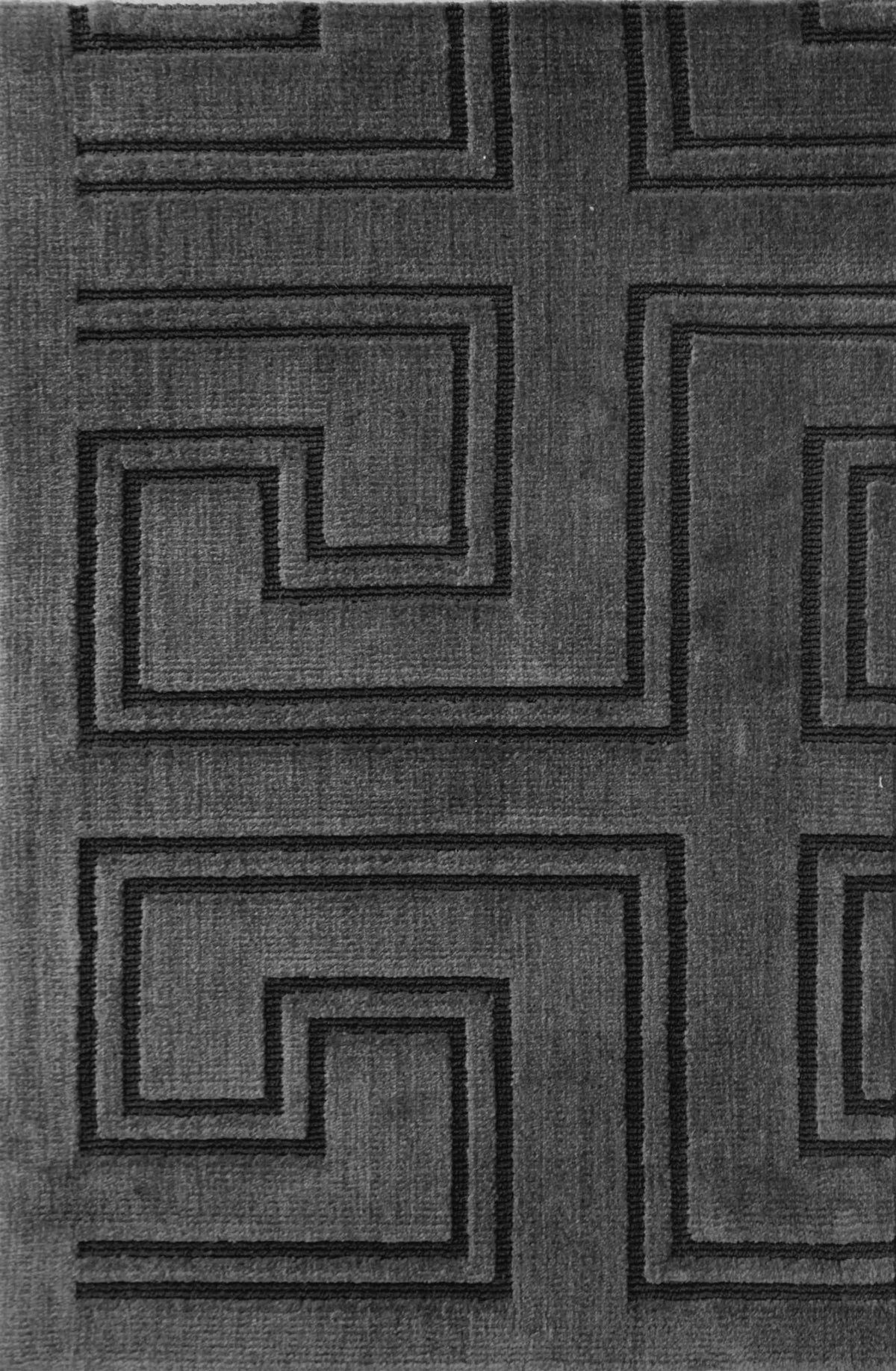 Maze Black Grey carpet sample