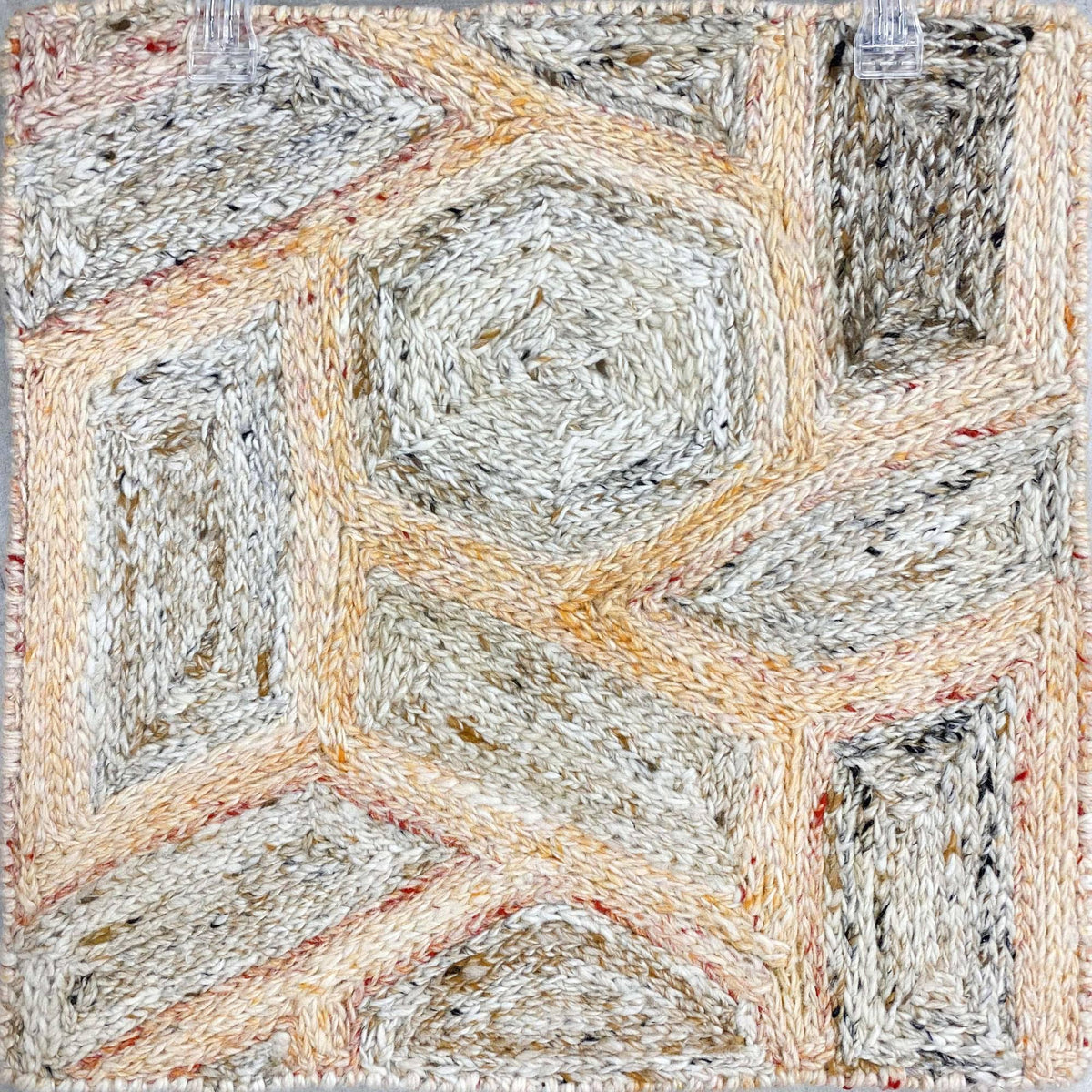 Bravelle Ivory, Red, Orange carpet sample