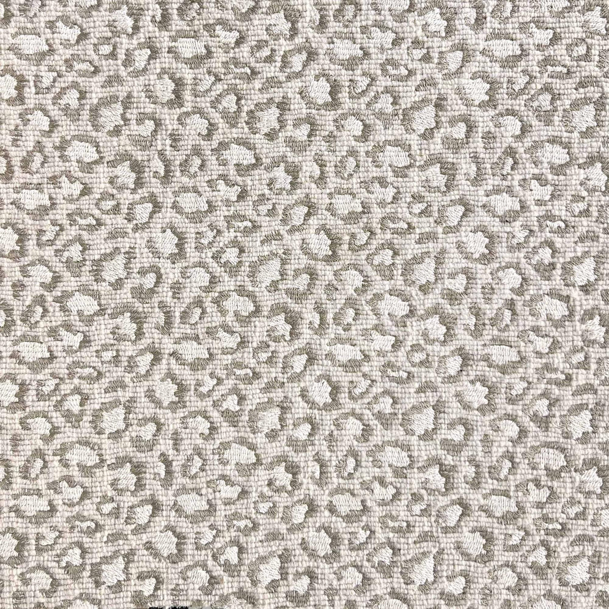 Embroidered Leopard Pebble carpet sample