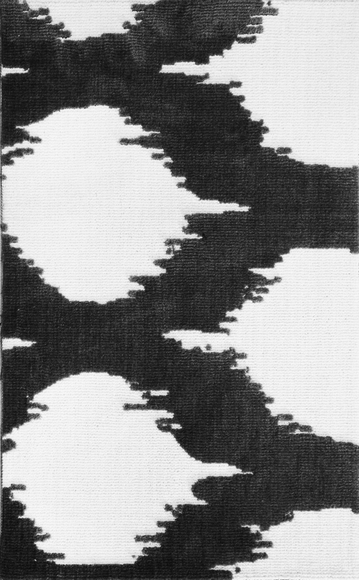 Ikat Stingray Charcoal Ivory carpet sample