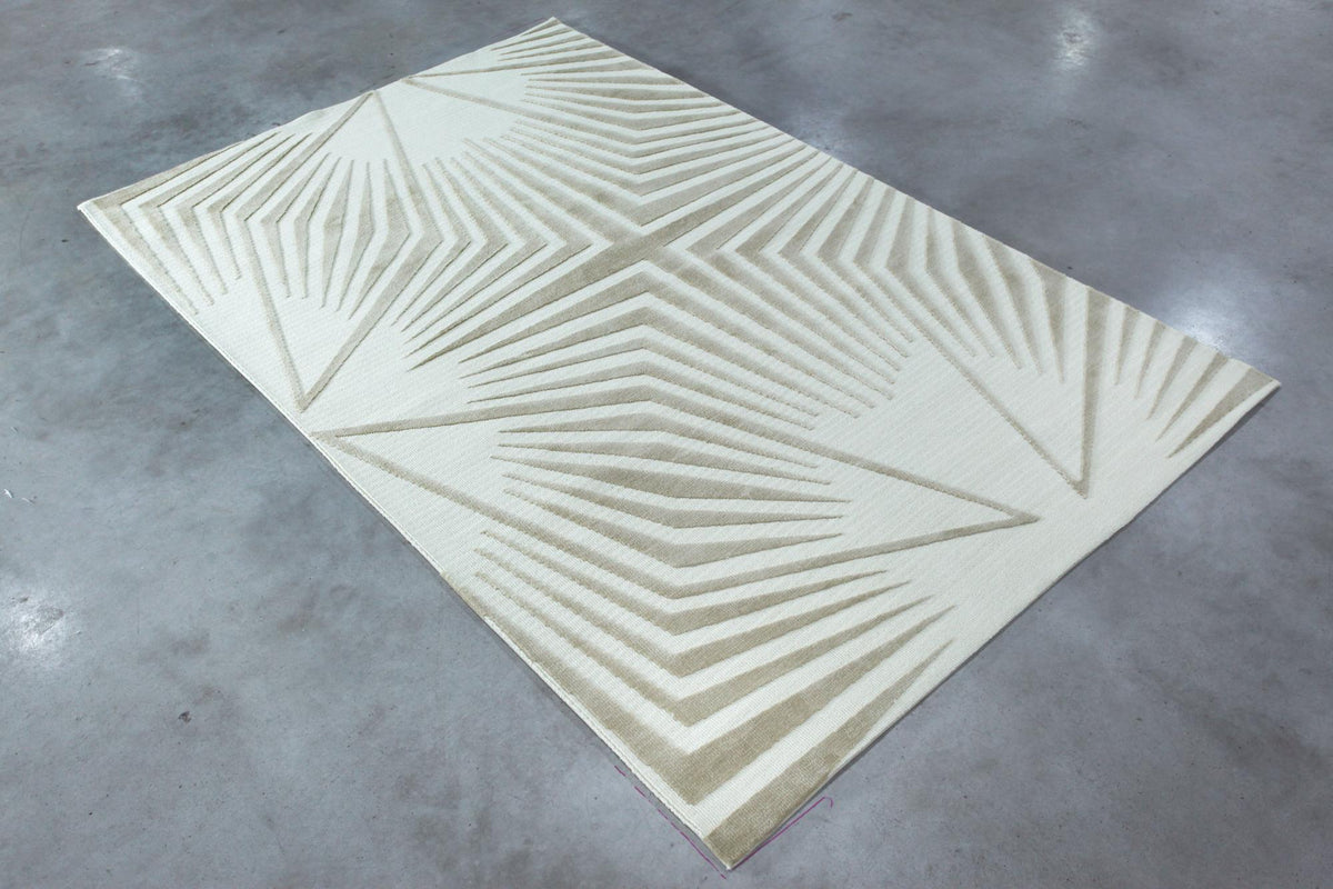 Excite Beige White Full Size carpet sample