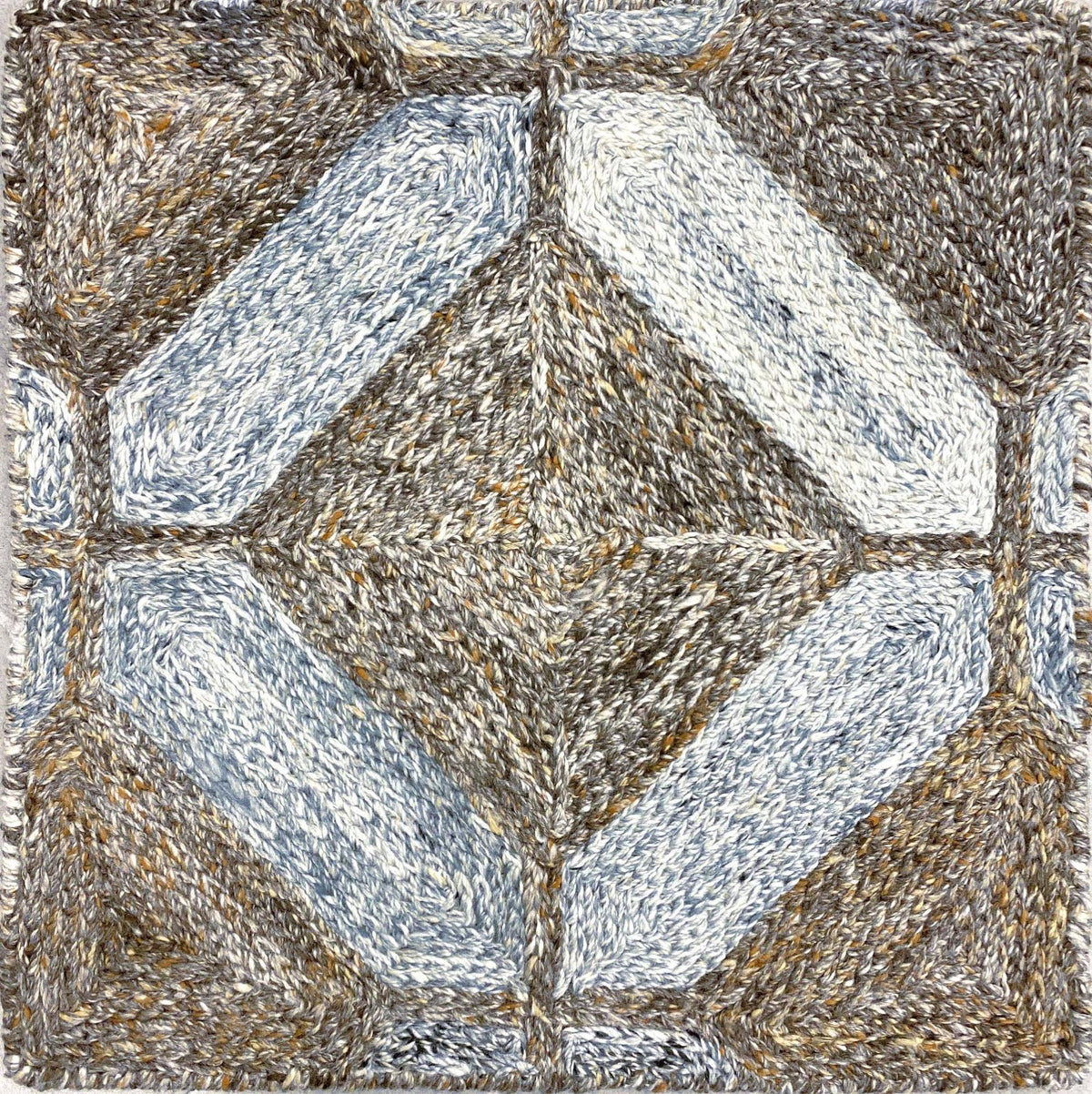 Caloria Blue, Brown, Silver carpet sample