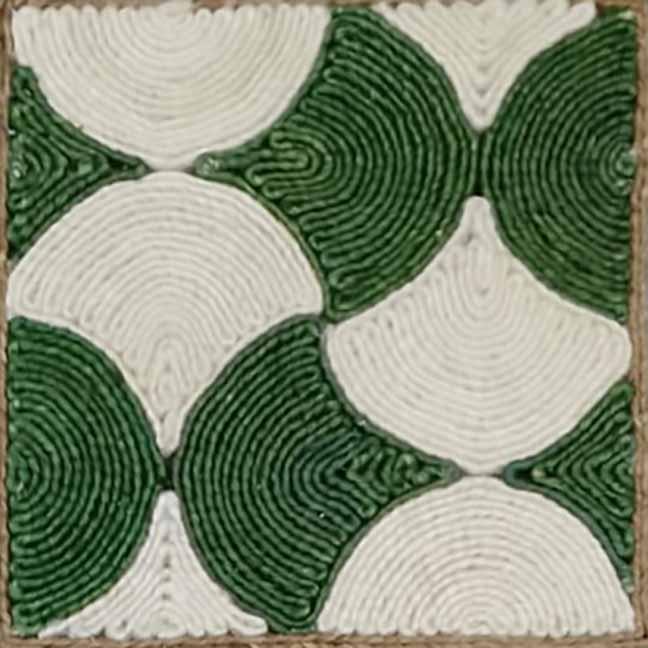 Celenza Green / Ivory carpet sample
